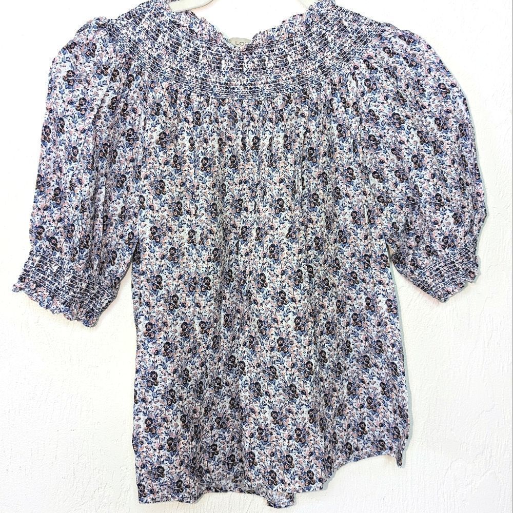 LOFT Ditsy Floral Top Size Medium